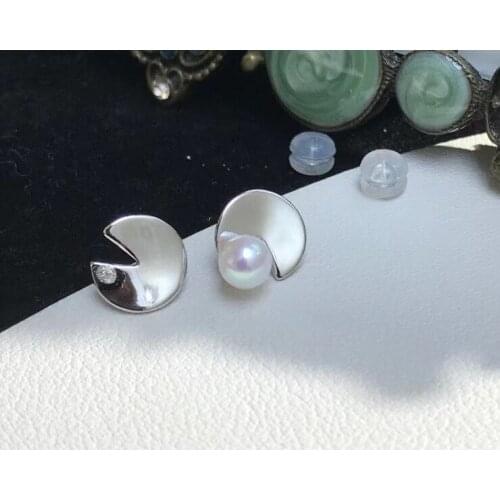 Hot Cheap 925 Sterling Silver Earrings Findings Settings Base Mountings Parts Mounts for Coral Pearls Agate Crystal Stones Beads