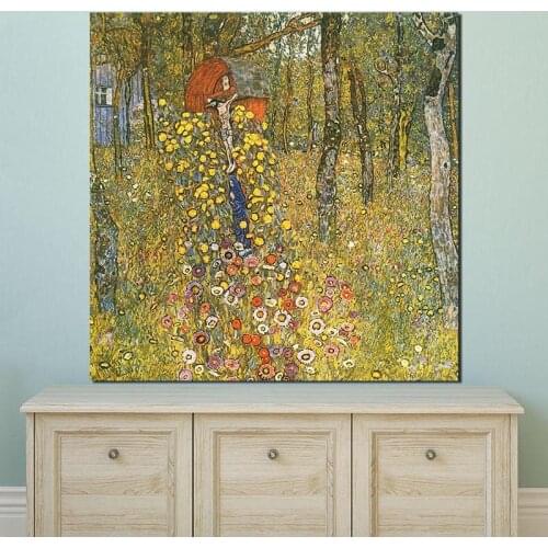 Gustavs Klimtr Garden With Crucifixes Canvas Posters Prints Wall Art Painting Decorative Picture Modern Bedroom Home Decoration