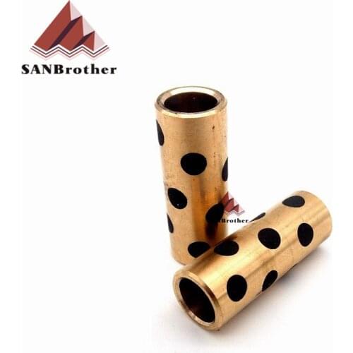 Hot! UM2 Ultimaker 2+ Extended Sliding Block Graphite Bearing 3D Printer 8X11X30 Self-lubricating Copper Sleeve Parts