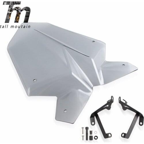 Motorcycle Windscreen for 2017 2018 2019 2020 KTM Duke SX RC 125 390 Windshield Airflow Wind Deflector Protector with Bracket DE
