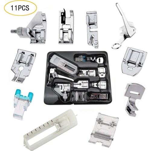 11Pcs Presser Feet Set Snap On Sewing Machine Foot Kit for Brother Singer Janome Babylock Kenmore Low Shank Sewing Machine Use
