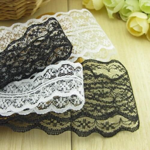 New 45mm and 25mm Polyester lace Diy Handmade Patchwork Apparel Sewing Fabric Polyester Lace ribbon 5M/Lot