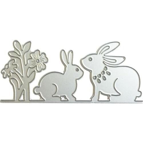 Easter Bunny Flower Metal Cutting Dies Stencil Scrapbooking DIY Album Stamp Card