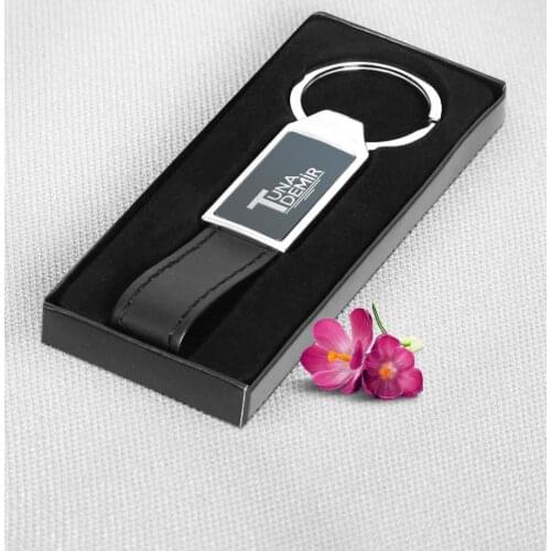 Personalized Is Metal Leather Keychain (Model 4130)