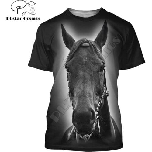 Drop shipping 2019 New summer Fashion t shirt men Animal horse 3D Printed t-shirt Harajuku streetwear camiseta masculina