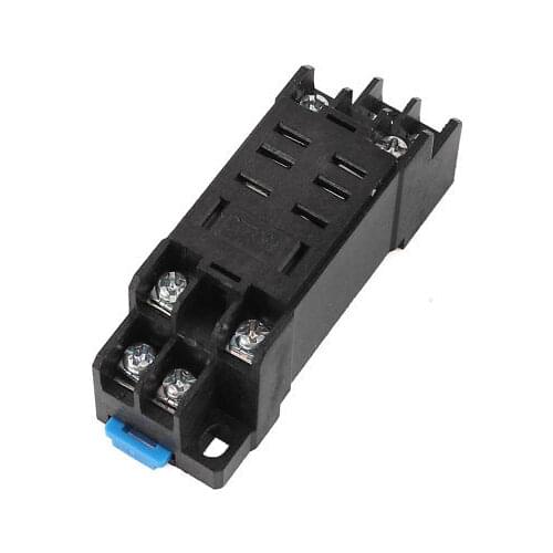 PTF-08A DIN Rail Track Mount 8pin Relay Socket Base for LY2NJ LY2