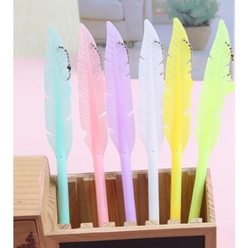 1 PCS Cute pendant gel pen & Luminous leaf wish ball black ink pen Gift Stationery office school supplies kids gifts