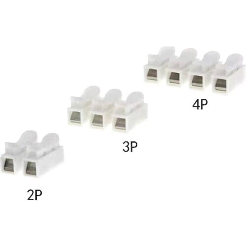 10 pcs/lot CH-02/03/04 Self-locking Quick Connector Splice No Welding Jack Socket Cable Clamp Terminals Wire Adapter Blocks