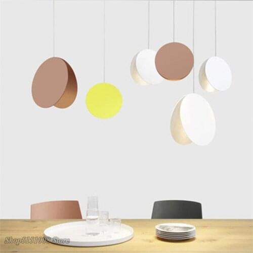 Modern shell Pendant Lights Nordic Denmark Colored Macaron Aluminum LED pendant lamp kitchen hanging lamps Home Decor Fixtures