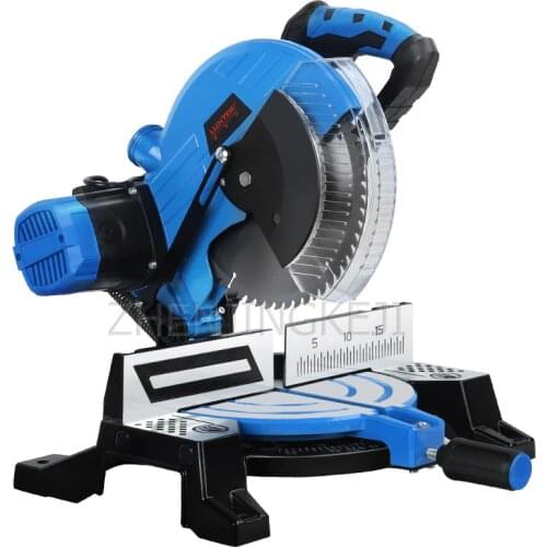 10 Inches Bevel Aluminum Sawing Machine Wood Metal Aluminum Cutting Tools Multifunction High Precision 45° Belt Type 2200W