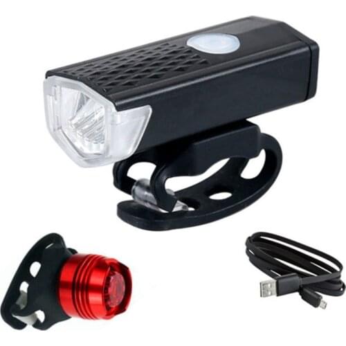 Bike Light USB Rechargeable 300 Lumen 3 Mode Bicycle Front Light Lamp Bike Headlight Cycling LED Flashlight Lantern
