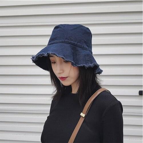 2020 Fashion Dilapidated Style Ladies Flat Tassel Bucket Cap Fisherman Hat Outdoor Tourism Hats Women Breathable Sun Hat Autumn