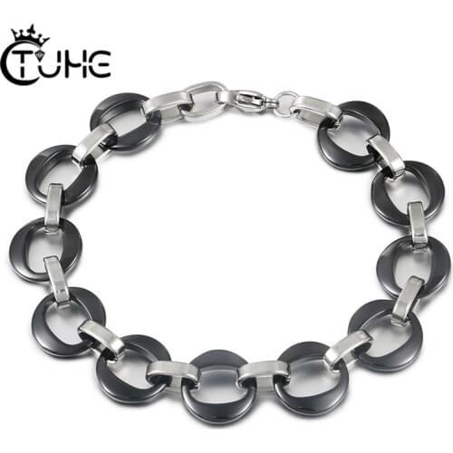 Lady Charms Bracelet Geometric Ceramic Jewelry Healthy Brand Bracelet Circle Bracelets For Women Elegant Jewelry Christmas Gift