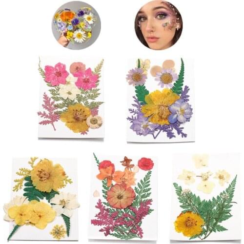 1 Pack Dried Flowers Dry Plants UV Resin Natural Flower Stickers Dry Beauty Decal For DIY Epoxy Resin Filling Jewelry Decoration