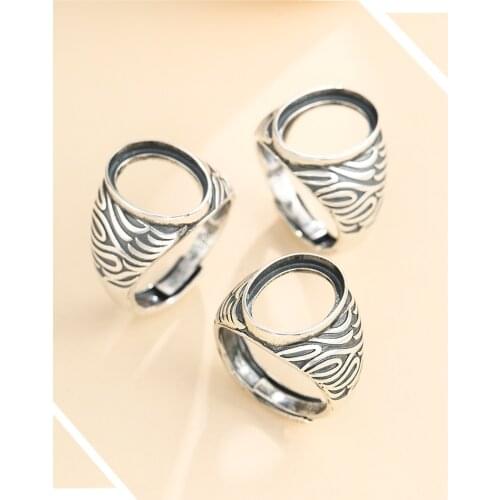 13*15mm 925 STERLING SILVER Semi Mount Bases Blanks base blank Pad rings ring Setting set jewelry gift A5490