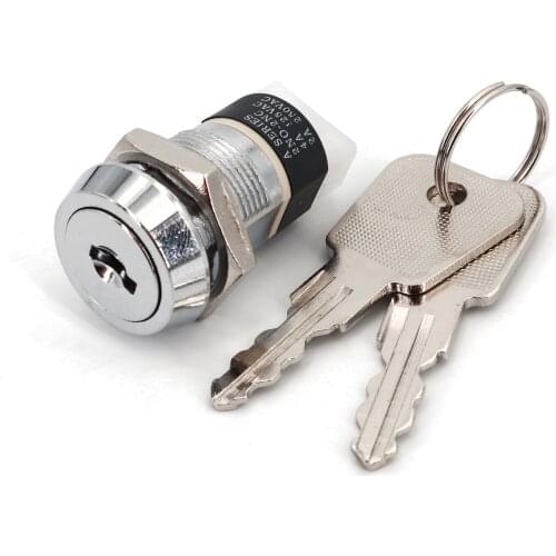 19mm Metal 4Pin ON-OFF 2Position DPST A Series Electronic Lock Key Switch