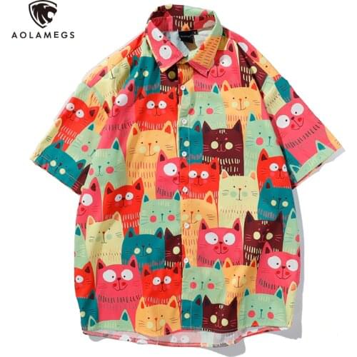 Мужские пляжные (гавайские) рубашки Aolamegs China At AliExpress