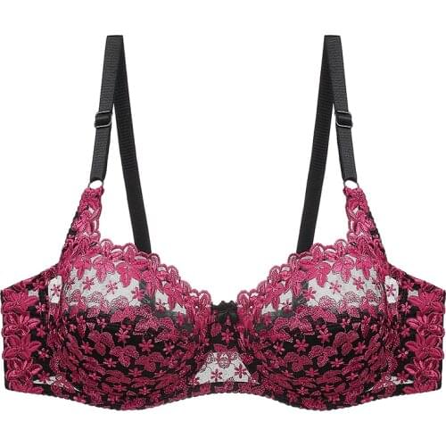 Sexy Push Up Bra Transparent Big Breast Women Large Size Underwear Fat Thin Cup Bralette Breathable Femme Lingerie Free Shipping