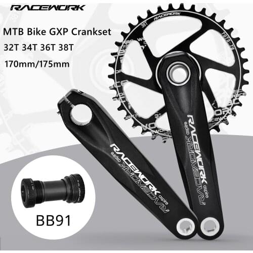 RACEWORK MTB Bike GXP Crankset Bicycle Crank 170mm 175mm 32/34/36/38T Chainring Chainwheel for Sram gx xx1 x1 x9 GXP Pedivela