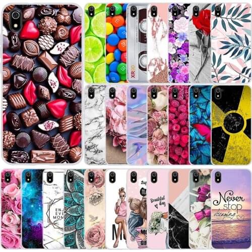 For Xiaomi Redmi 7a Case Bumper Full Protection Silicon Soft Tpu Back Cover On Redmi 7 A Coque Hongmi 7a Painted Shells Bags