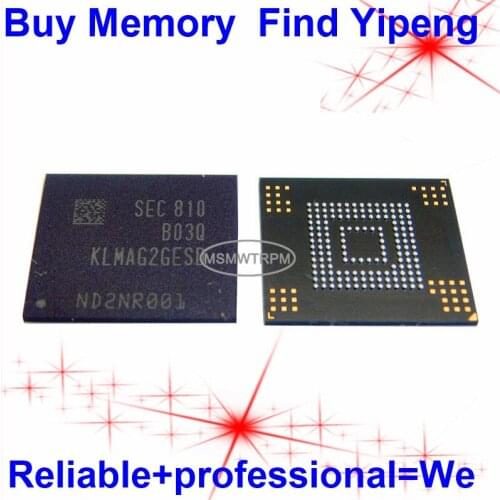 KLMAG2GESD-B03Q BGA153Ball EMMC 16GB Mobilephone Memory New original and Second-hand Soldered Balls Tested OK