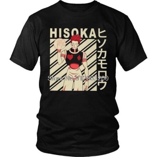Tvoe Hunter X Hunter T Shirt Men Cotton Printed T-shirt Novelty Tshirt Short Sleeve Anime Manga Hisoka Morow Tee Tops Clothing