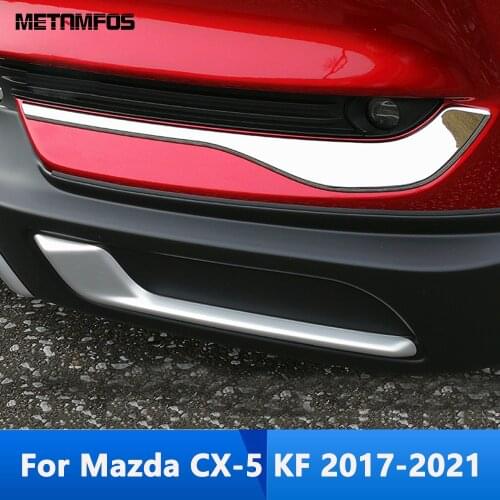For Mazda CX-5 CX5 KF 2017-2020 2021 Chrome Front Bottom Fog Lamp Light Foglight Eyelid Bumper Molding Trim Exterior Accessories