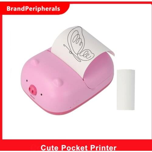 Mini Pocket Printer Portable Thermal Printer Photo Picture Memo List Receipt Printer BT Wireless Connection 200dpi