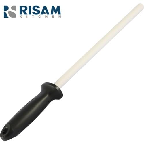 RISAMSHA 10 Inch Ceramic Rod Ceramic Knife Sharpener PROFESSIONAL Ceramic Sharpene RR002