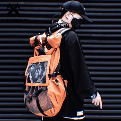 11 BYBBS DARK Multi-function Canvas Harajuku Backpacks Hip Hop Hat Tactical Backpack Men 2020 School Bags Travel Backpacks