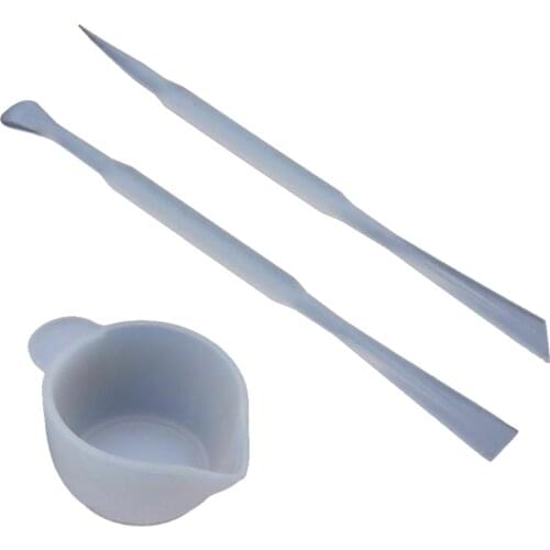 1kits Mix Cup Handmade Easy Clean Reusable Tools Silicone Resin Mold Epoxy Sticks Crafts DIY Jewelry Making