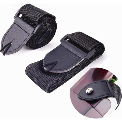 Fashion 68cm-124cm Adjustable Universal Guitar Strap Nylon Guitar Belt with PU Leather Ends for Folk Wooden Classical Guitar