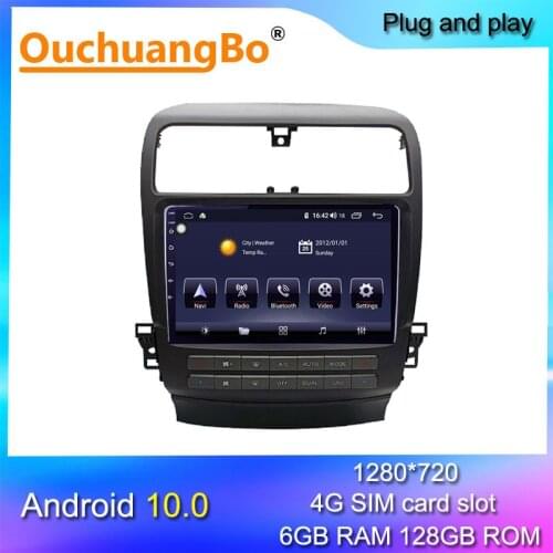 Ouchuangbo multimedia player radio recorder for 9 inch Acura TSX 2002-2013 with 1280*720 Android 10 GPS wifi 6+128GB