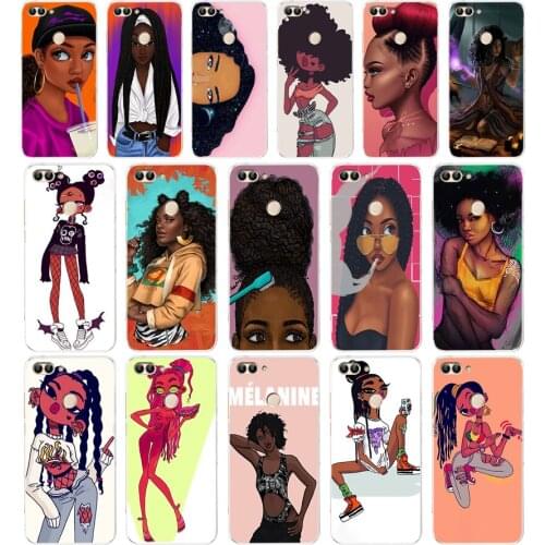 10AA Black Girl Magic Melanin Poppin Soft TPU Case Cover For Huawei Honor P Smart 2018 2019 Y6 Prime 2018 Nova 2i 3i View 10
