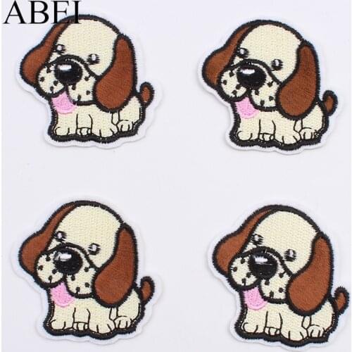 10pcs/lot Cartoon Patch Iron On Embroidered Dogs Sticker DIY Garments Accessories Handmade Jeans Shirts Pants Appliques Patches