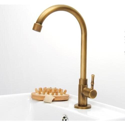 New Arrivals single lever single cold kitchen faucet antique kitchen sink faucet,mixer tap,brass material water tap