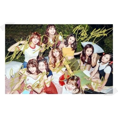 Signed TWICE autographed group photo Twicetagram 6 inches freeshipping 112017A