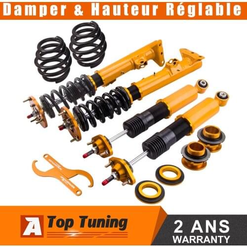 4PCS Suspensions Coilover Front Rear Top mount Spring Adjustable Shock Absorber Strut for BMW E36 316 318 320 328