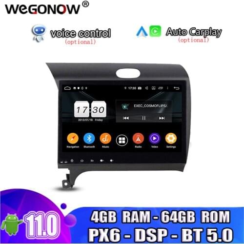 PX6 DSP 10.1"TDA7851 4*50W Android 10.0 For kia K3 2012-2015 8 Core 4GB RAM 64GB ROM BT5.0 Wifi GPS Map Car DVD Player RDS Radio