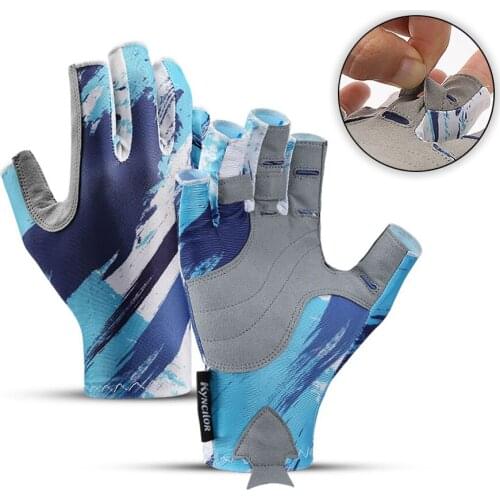 KoKossi Half-finger Fishing Gloves Breathable Comfortable Anti-slip Men Women Cycling Hiking Durable Wearable Fishing Gloves