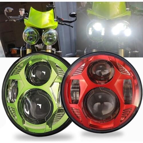 2x 5.75 inch LED Headlight High/Low Beam Halo Headlamps for 3 & Speed Triple & Street Triple & Thunde 5 3/4"