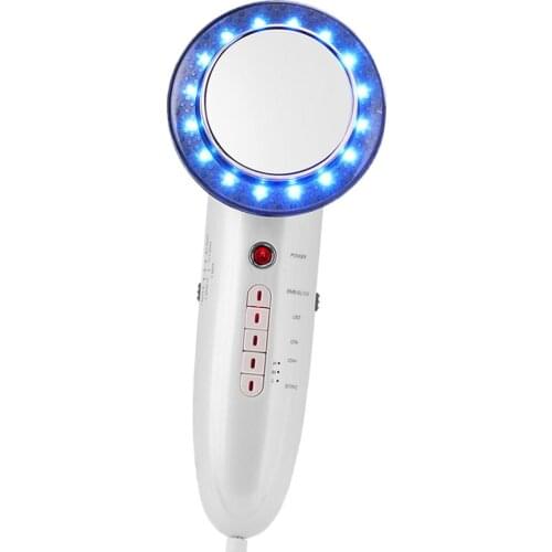 Led Red Blue Light EMS Ultrasonic Facial Slimming Machine Beauty Massager