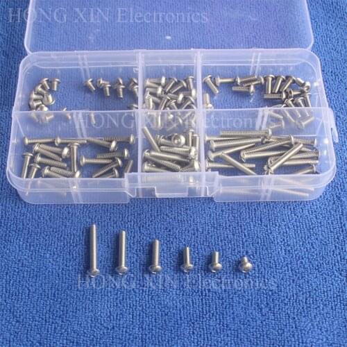 M3 Metric Button Head Socket Cap Hex Stainless Steel PCB Threaded Screws Bolt Assortment kit set Fastener Hardwar scerw