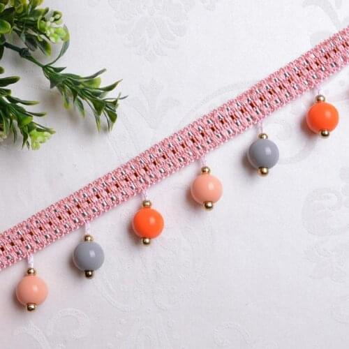 12 Yards/lot Braided Tassel Fringe Beads Hanging Ball Diy For Handmade Sewing Curtains Garment Accessories Borla Rideau Frange