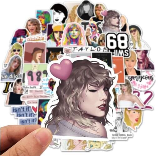 50Pcs/pack Singer Taylor Alison Swift Stickers Kawaii Sticker Luggage Laptop Motorcycle Refrigerator Toys Decals Stickers gifts