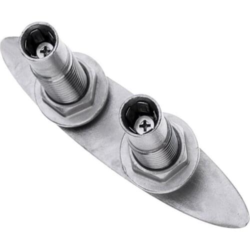 Bollard Accessories Mooring Dock Neat Cleat 5 inch Cable Bolt Hardware 125mm Marine Double-Deck Stainless Steel Push-Pull