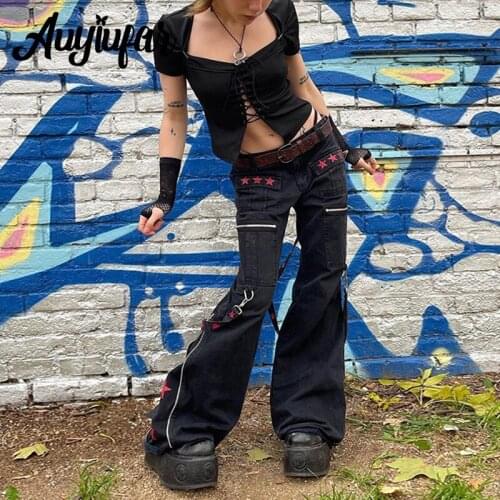 Широкие джинсы Auyiufar China At AliExpress