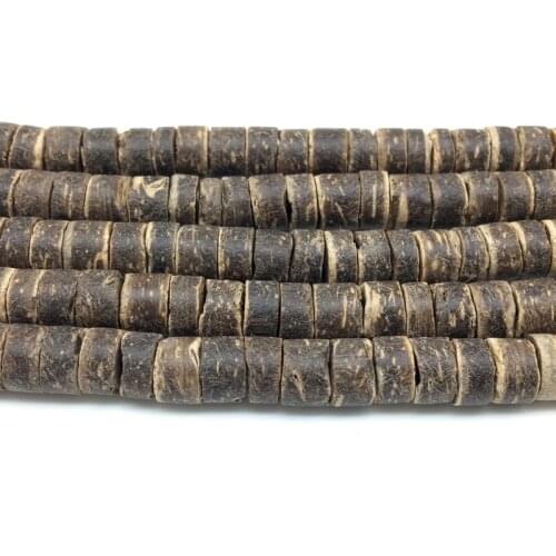 Natural Coco Tree Wooden Beads Disc Wheel Spacer Loose Coco Nut Bead 7.5 mm Spacer DIY Jewelry Making