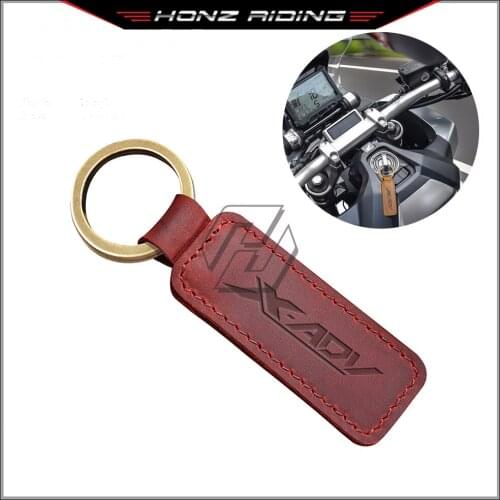 For Honda X-ADV XADV 150 250 300 750 Motorcycle Keychain Cowhide Retro Key Ring