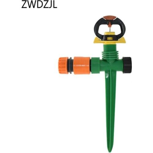 1/2 Inch rotating sprinkler Nozzle holder water nozzle G1 / 2" plastic spike Watering Sprinkler Garden Lawn For 1/2 hose 1pcs